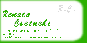 renato csetneki business card